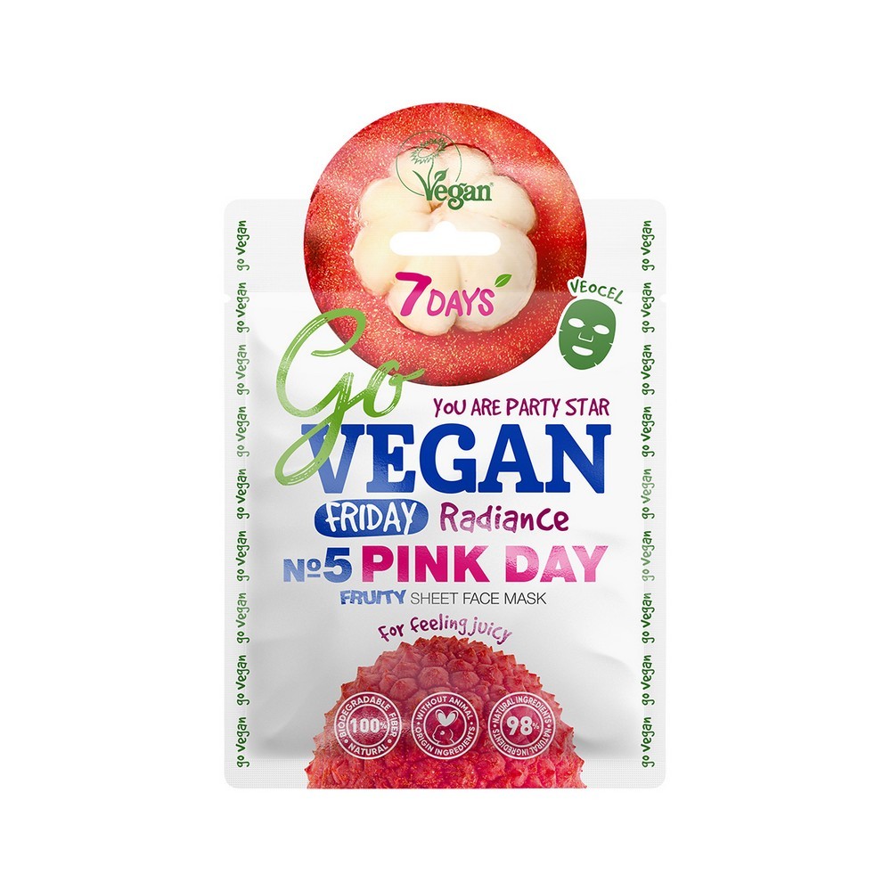 

Тканевая маска для лица 7 days Go vegan " Fruity Friday 25г