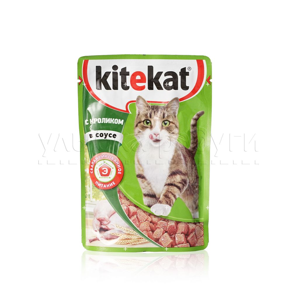 

Корм для кошек Kitekat с кроликом в соусе 85г
