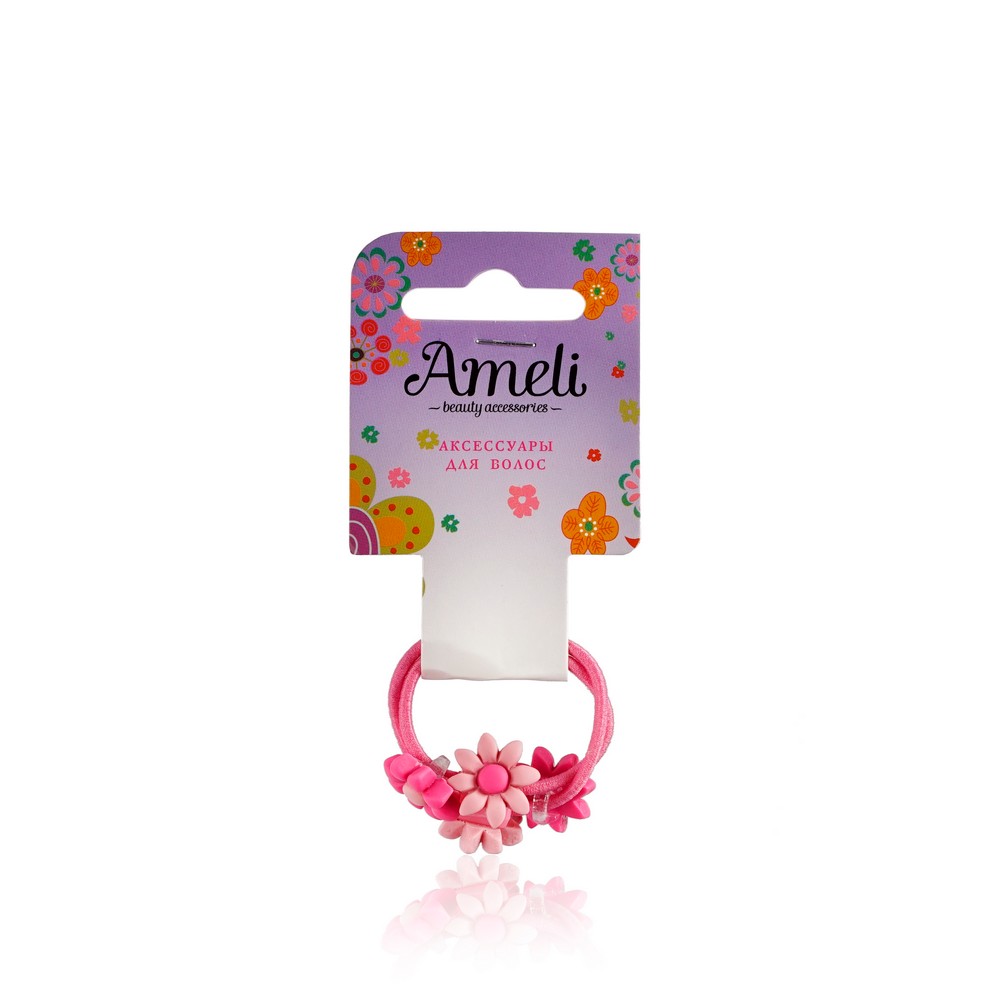 

Детские резинки для волос Ameli " Цветы " с декором 2шт