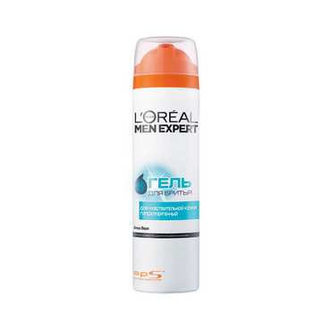 Гипоаллергенный гель L`Oreal Paris Men Expert для бритья для чувствительной кожи 200мл