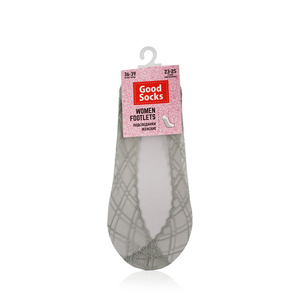

Подследники Good Socks трикотажные , с кружевом , SS19/19-2 , серые