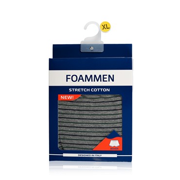Мужские трусы - боксеры Foammen Fo90530 , серые в полоску , XL