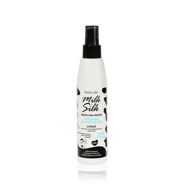 Спрей для волос Delicare Milk & Silk " кератиновый " 200мл