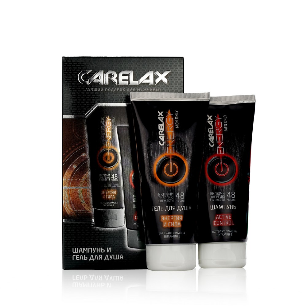 

Мужской набор Carelax Energy ( шампунь для волос " Active Control " + гель для душа " Энергия и Сила " )
