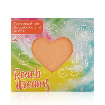 Шипучая соль для ванн Laboratory Katrin " Peach Dreams " с пеной и радужными вставками 130г