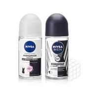 Женский набор Nivea ( шариковый дезодорант - антиперспирант Невидимая защита для черного и белого 50мл + шариковый дезодорант - антиперспирант " Невидимая защита " 50мл )