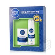 Мужской набор Nivea для чувствительной кожи ( гель для бритья 200мл + бальзам после бритья 100мл )