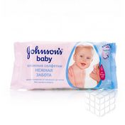 Влажные салфетки Johnson's. Baby для детей " Нежная забота " 64шт