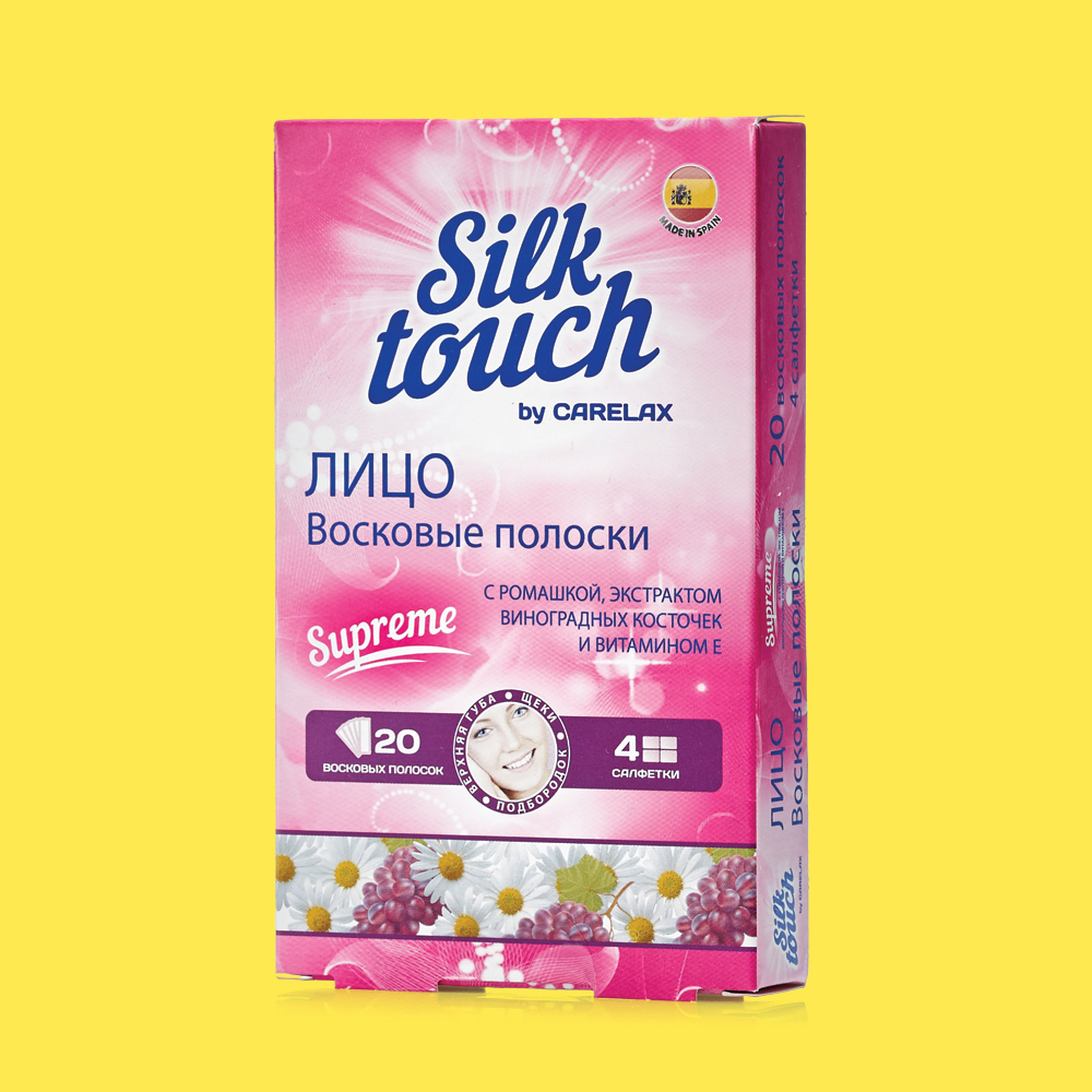 

Восковые полоски Carelax Silk Touch для депиляции для лица 20шт