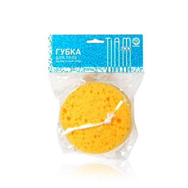 Губка для тела Tiamo SPA " Люкс " Коралловый поролон , с петлей