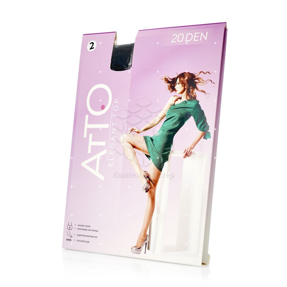 

Женские колготки Atto Elegant TOP 20den черные 2 размер