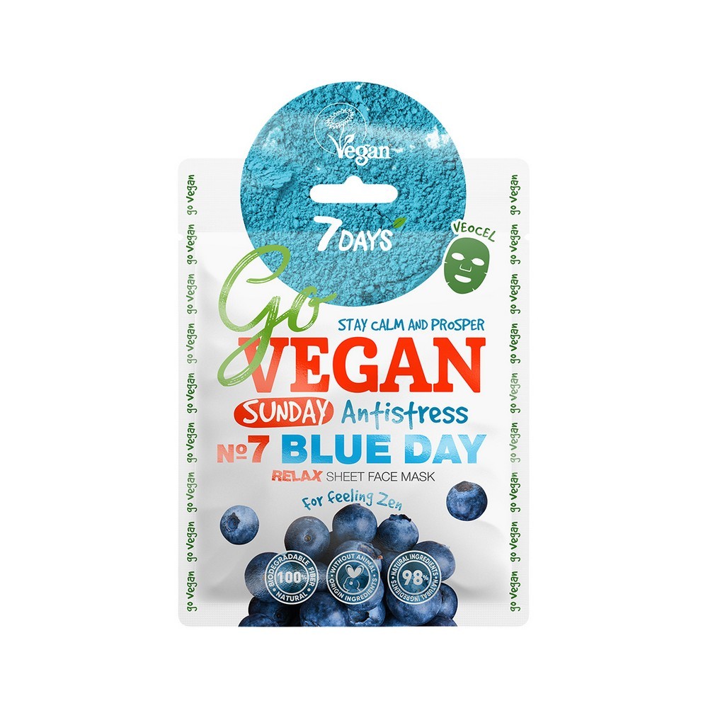 

Тканевая маска для лица 7 days Go vegan " Relax Sunday " 25г
