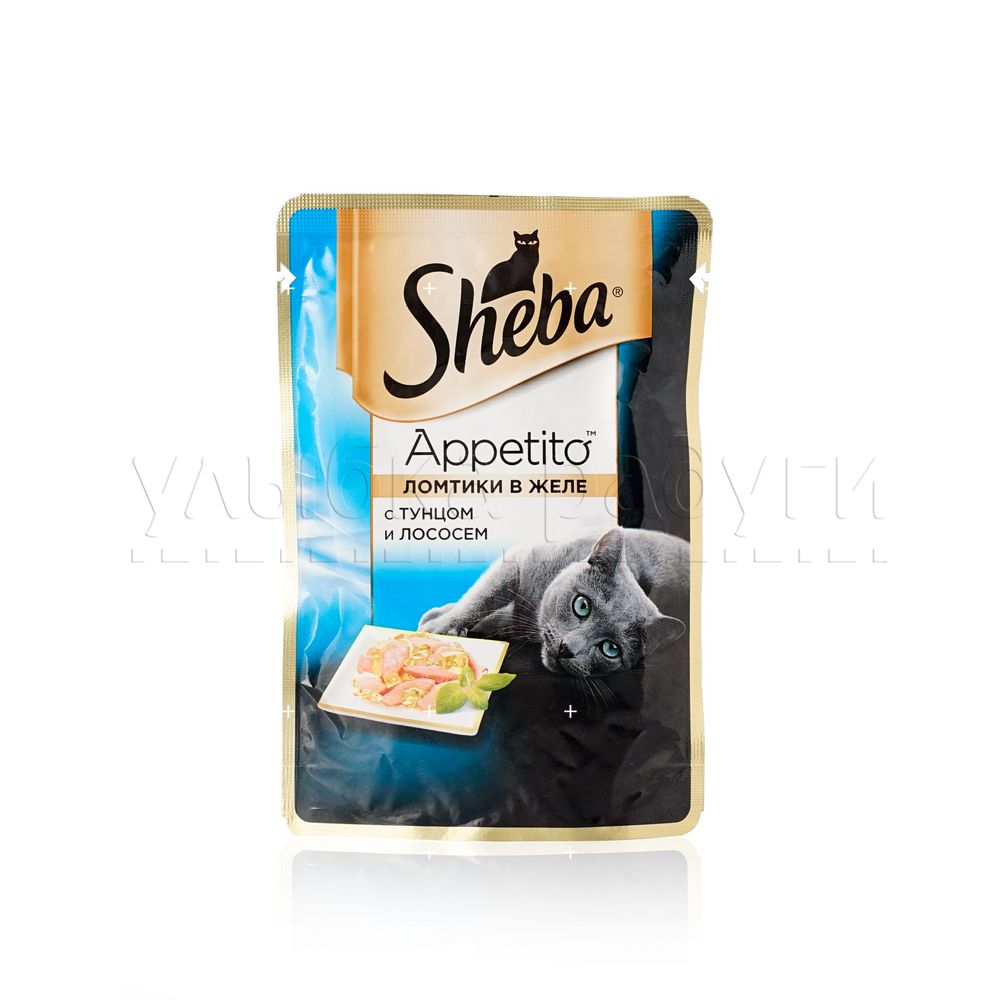 

Влажный корм для кошек Sheba Appetito с тунцом и лососем 85г