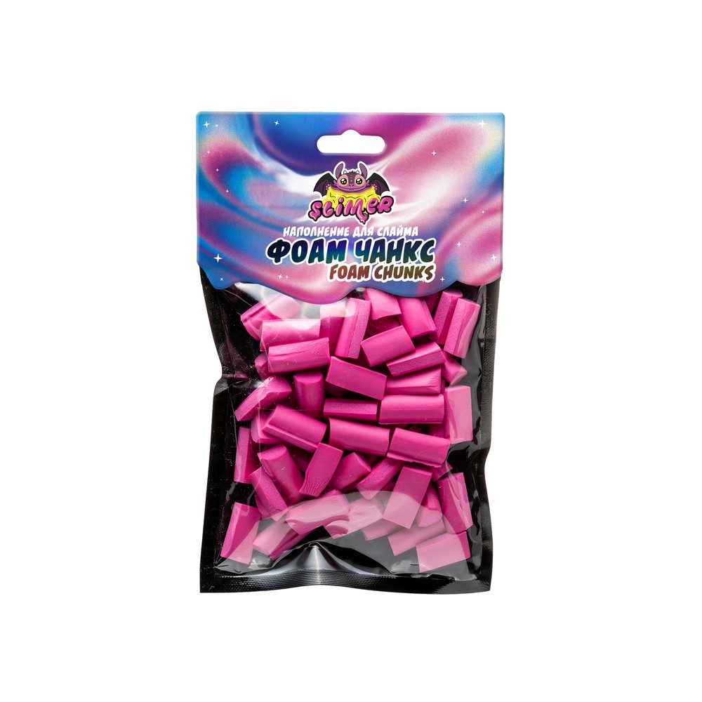 

Наполнение для слайма Slime Лаборатория " Foam Chunkc " ярко-розовые