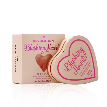 Румяна для лица I Heart Revolution Blushing Heart " Iced Hearts " , 10г