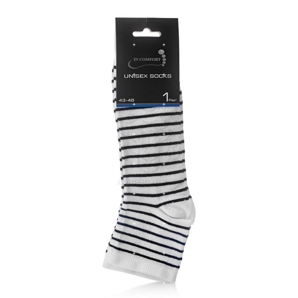 

Мужские носки InComfort STRIPE трикотажные White р.43-46