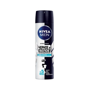 Мужской дезодорант - антиперспирант Nivea Men Невидимая защита для черного и белого " Fresh " 150мл