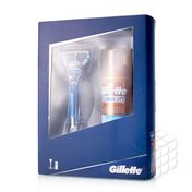 Мужской набор Gillette Fusion ( станок для бритья + сменная кассета + увлажняющий гель для бритья 75мл )