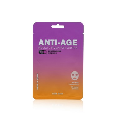 Маска для лица Little Devil " Anti-age " с муцином улитки 23мл