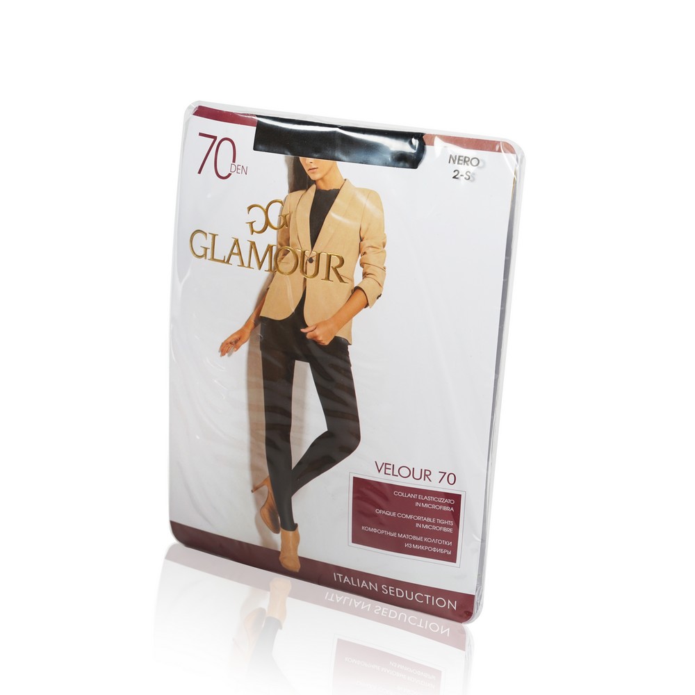 

Женские колготки Glamour Velour 70den Nero 2 размер