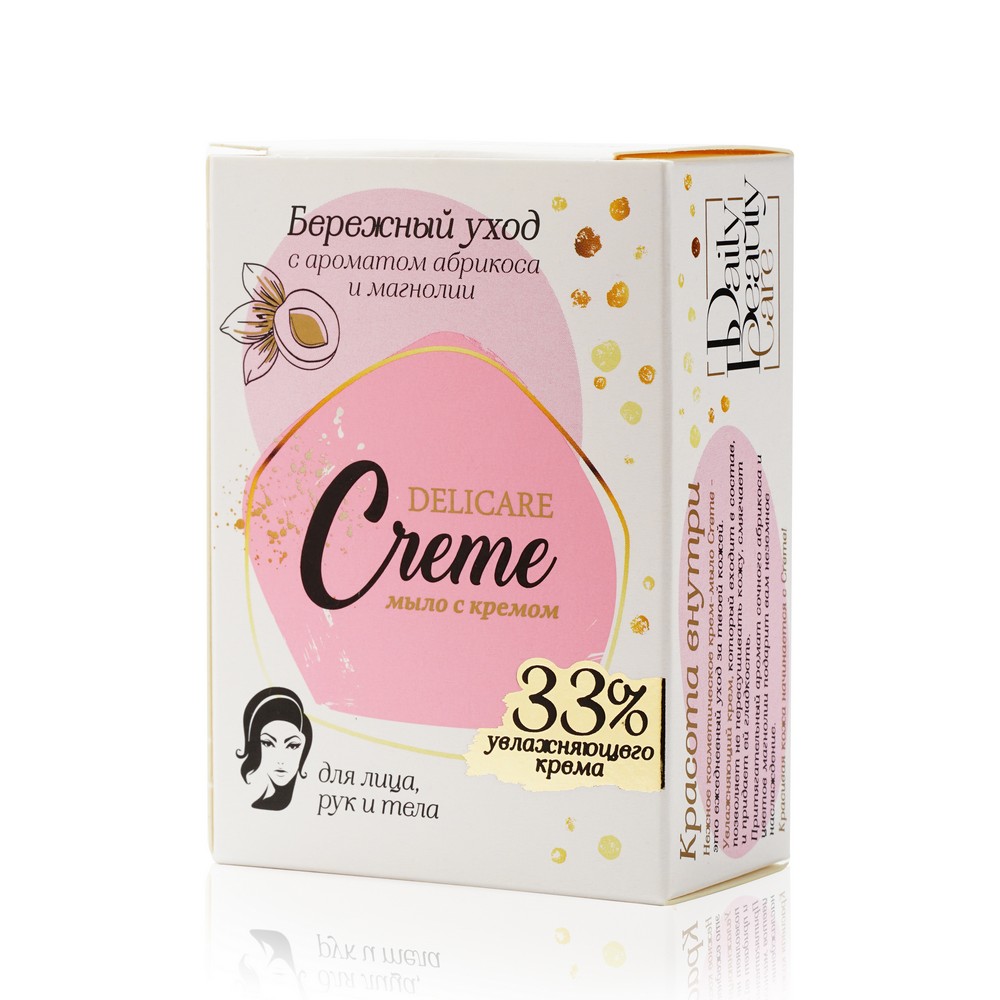 

Мыло для лица , рук и тела Delicare Creme " Бережный уход " 100г