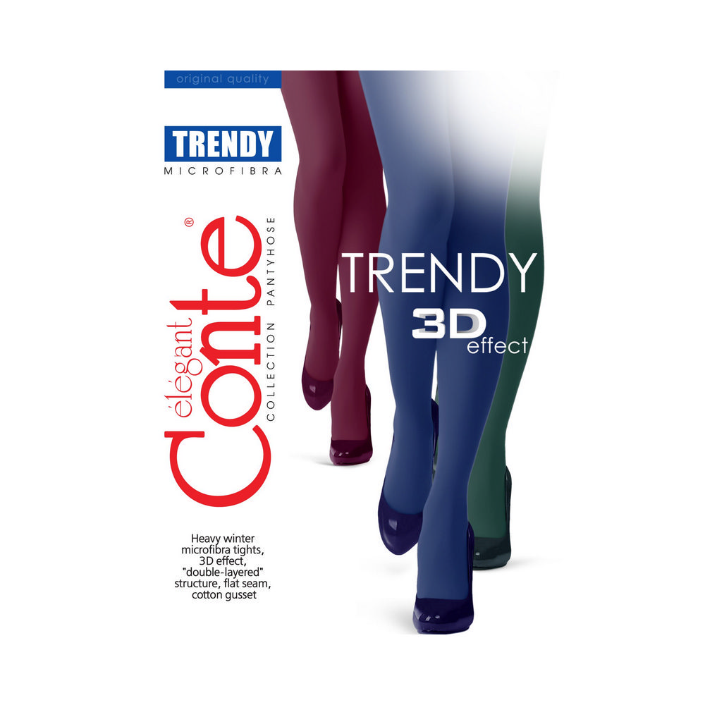

Женские колготки Conte Trendy микрофибра 150den 2 размер Melanzana