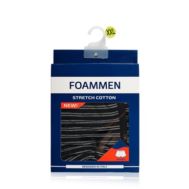Мужские трусы - боксеры Foammen Fo90507 , черные в полоску , XXL